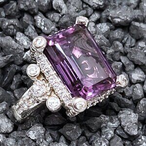 Judith Ripka Purple Stone Ring.  .925.  Size 8